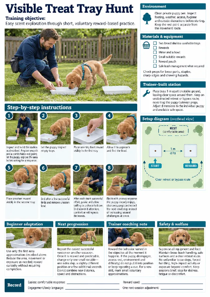 Treat hunt in the trays game card