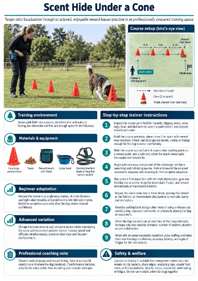 Scent search under a cone game card